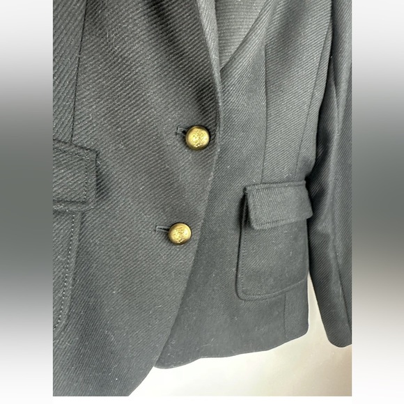 Banana Republic Equestrian Jacket Blazer Womens Sz 8 Petite NEW Black - Picture 6 of 12